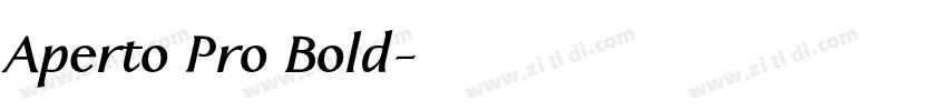 Aperto Pro Bold字体转换